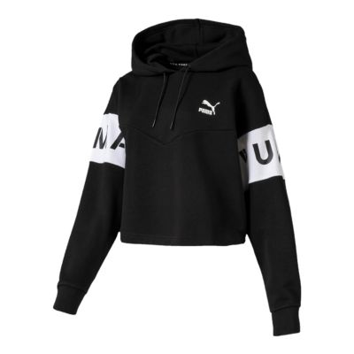 puma black and white sweater