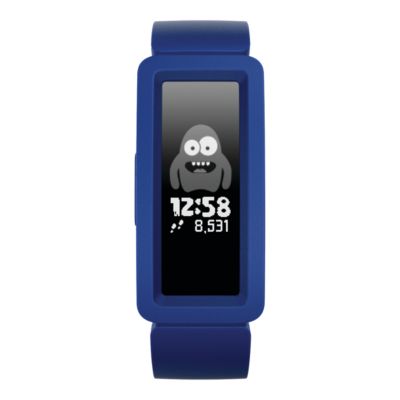 blue and yellow fitbit