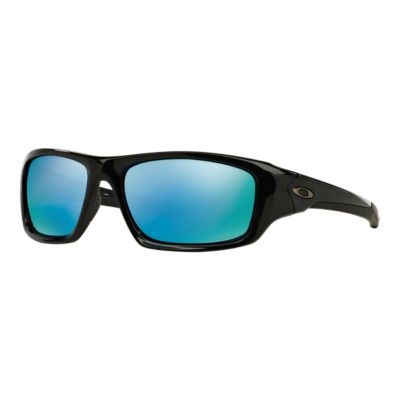 oakley valve polished black polarized sunglasses