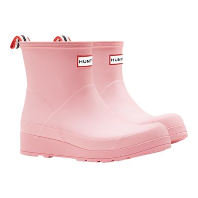 short pink rain boots