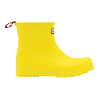 short yellow hunter rain boots