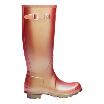 orange rain boots