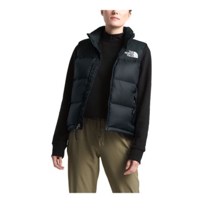 the north face black vest womens