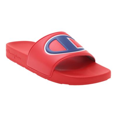 mens red champion slides