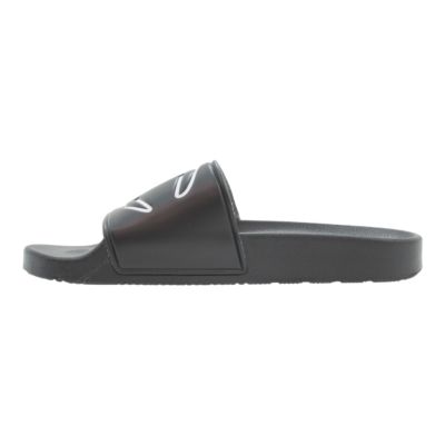 champion ipo black & white slide sandals