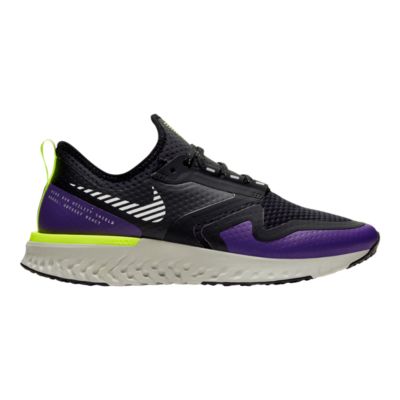 nike black and purple running shoes