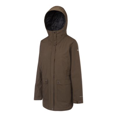 columbia women's here and there long rain jacket