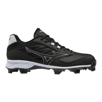 white and black mizuno cleats