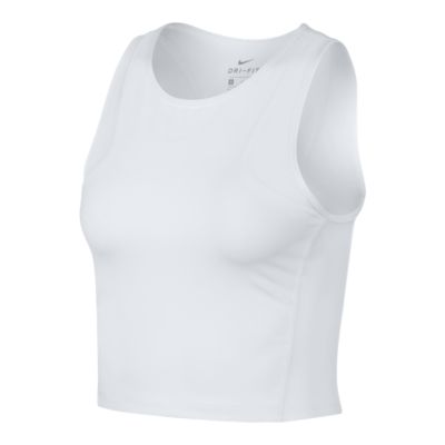 nike pro women's cropped tank