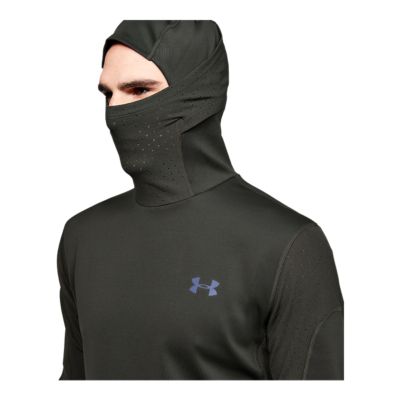 under armour men's coldgear fitted hooded long sleeve shirt