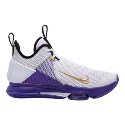 purple white basketball shoes