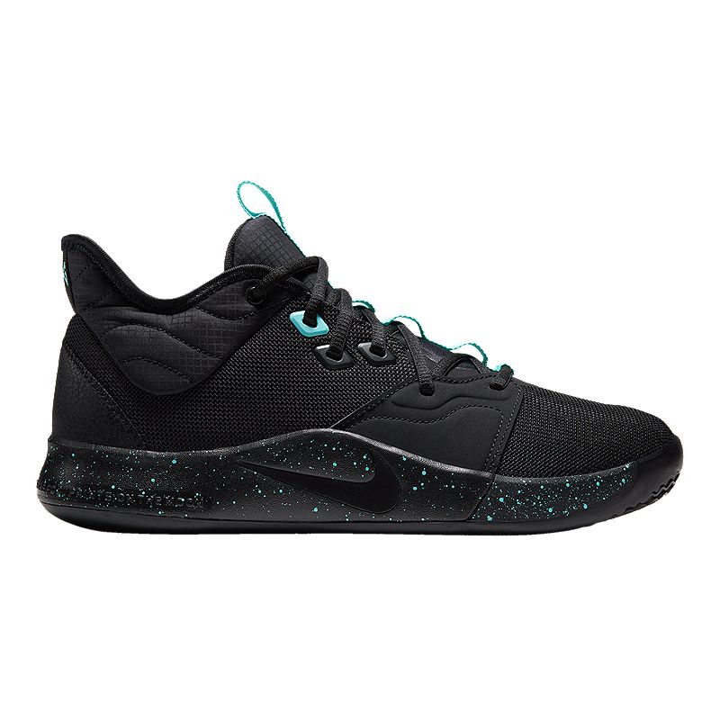 Nike Men's Paul George PG 3 Basketball Shoes - Black/Aqua | Sport Chek