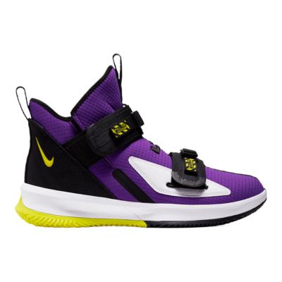 nike shoes purple and yellow