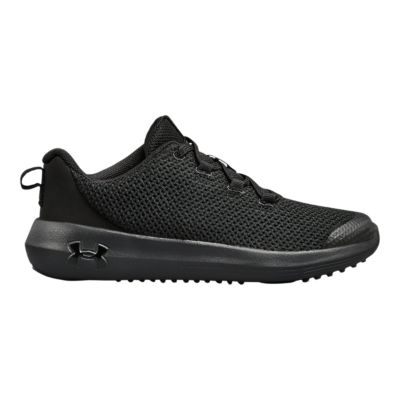 girls black under armour shoes
