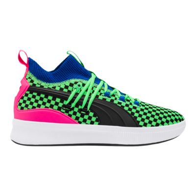 puma green and pink shoes