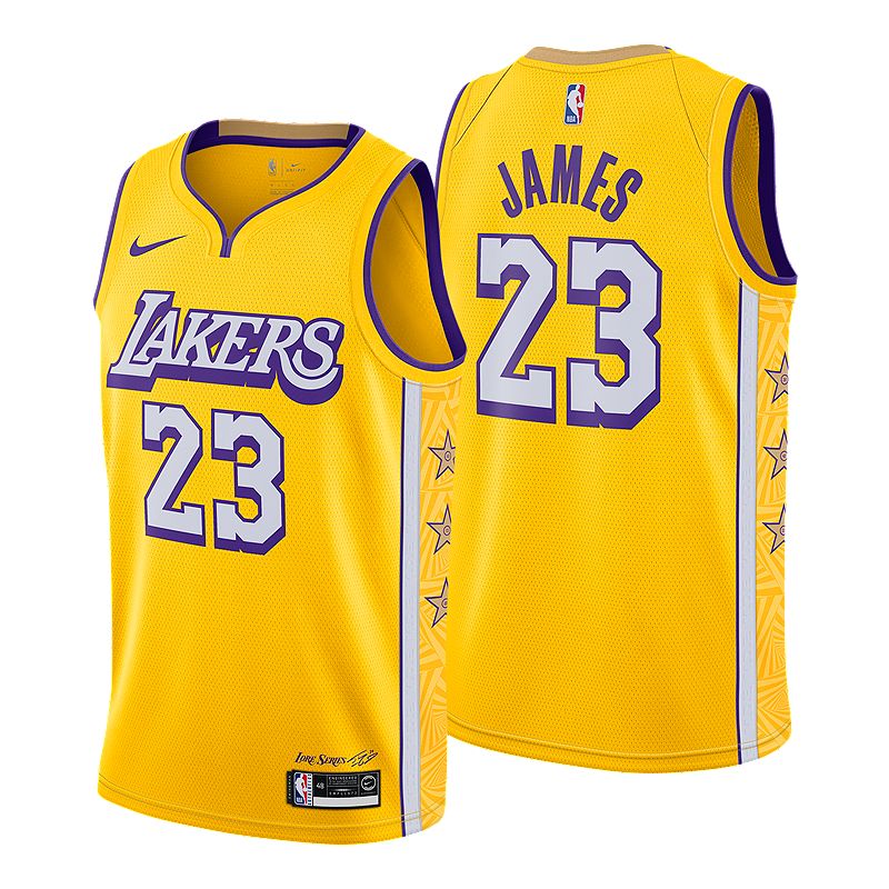 Los Angeles Lakers Nike Men S Lebron James City Edition Swingman Jersey Sport Chek