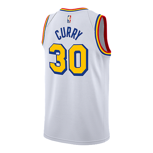 Golden State Warriors Nike Hardwood Classics Curry Swingman White Jersey Sport Chek
