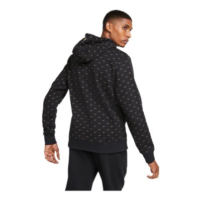 nike all over swoosh print overhead hoodie