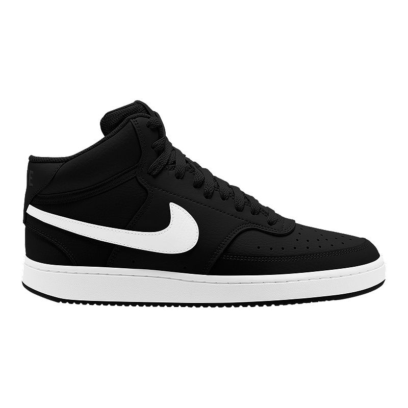 Nike Men's Court Vision Mid Shoes - Black/White | Sport Chek