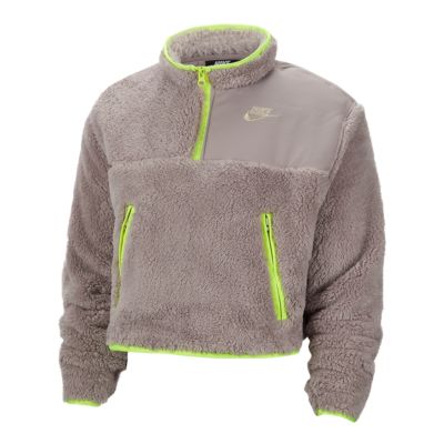 crop sherpa quarter zip