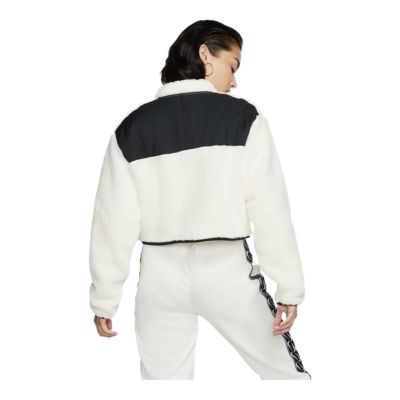 crop sherpa quarter zip