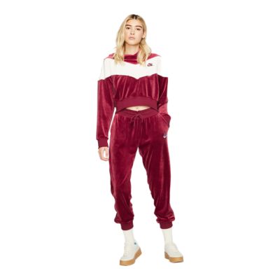 nike red velvet tracksuit