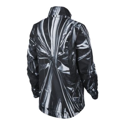 nike women's shield flash reflective running jacket