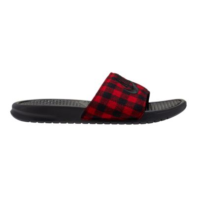 Slide Sandals - Plaid 