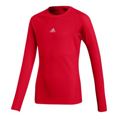 adidas red long sleeve shirt