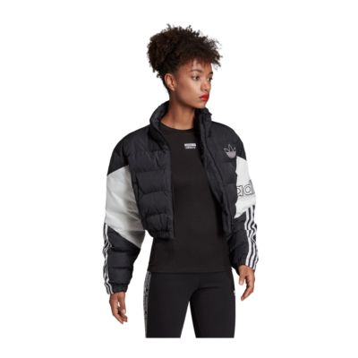 adidas black puffer jacket women's