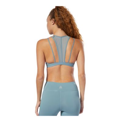 reebok strappy cami sports bra