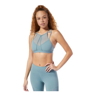 reebok strappy cami sports bra