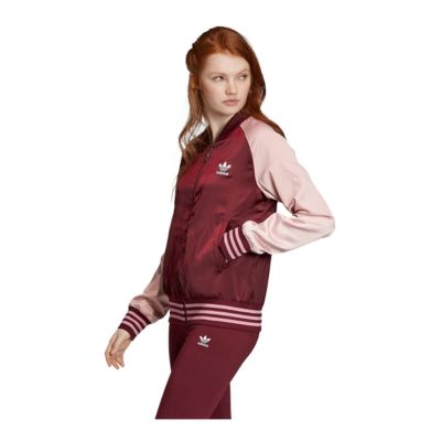 adidas satin pink jacket