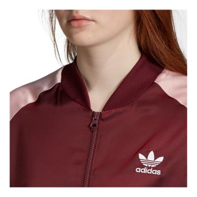 adidas satin bomber track jacket