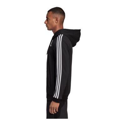 men's adidas essential 3 stripe pullover hoodie