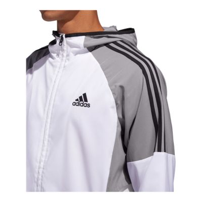 adidas men's essentials hooded wind jacket