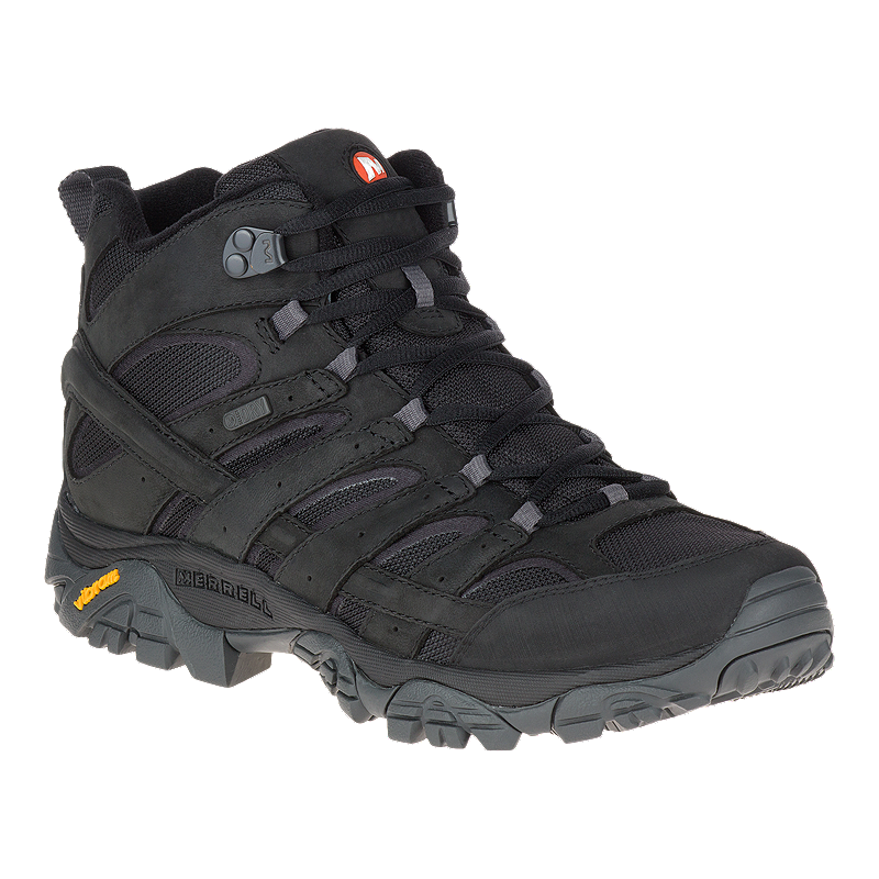 Merrell Men's Moab 2 Smooth Mid Waterproof Hiking Boots - Black | Sport Chek