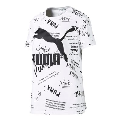 puma logo tee t shirt print