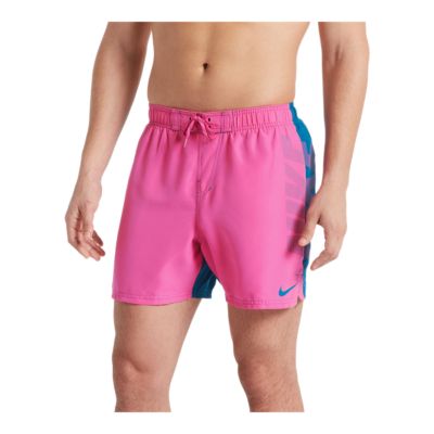 pink nike swim shorts
