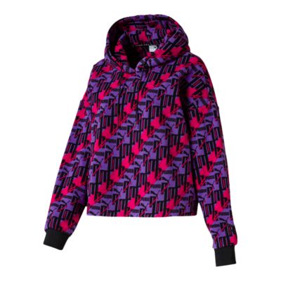 puma check sherpa hoodie