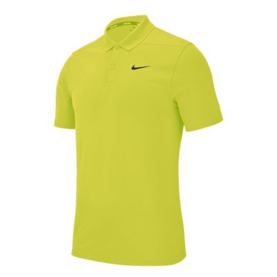 yellow nike golf polo