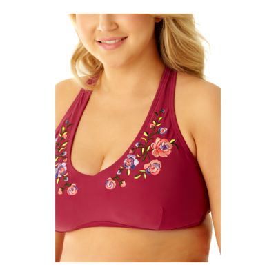 sports bra swim top plus size