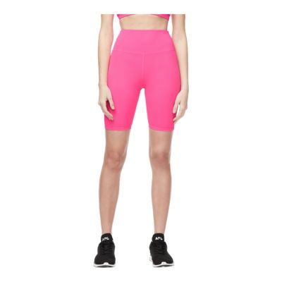 pink neon cycling shorts