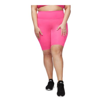 neon pink bicycle shorts