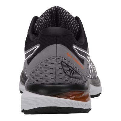 asics black and orange running shoes