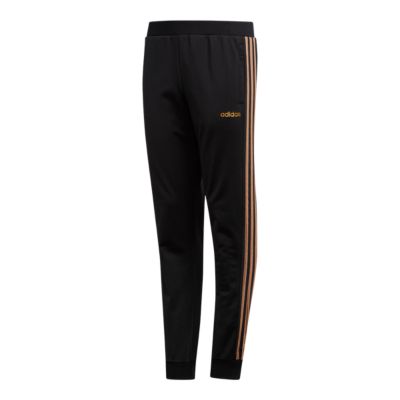 gold stripe adidas pants