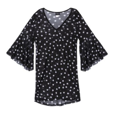 polka dot swim cover up