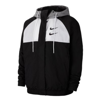 men's woven hooded jacket nike sportswear swoosh