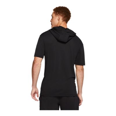 nike men's dry short sleeve hoodie