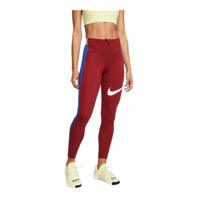 red nike tights